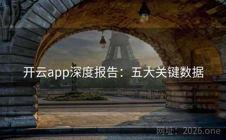 开云app深度报告：五大关键数据