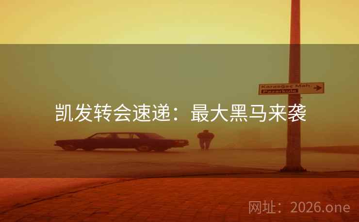 凯发转会速递：最大黑马来袭